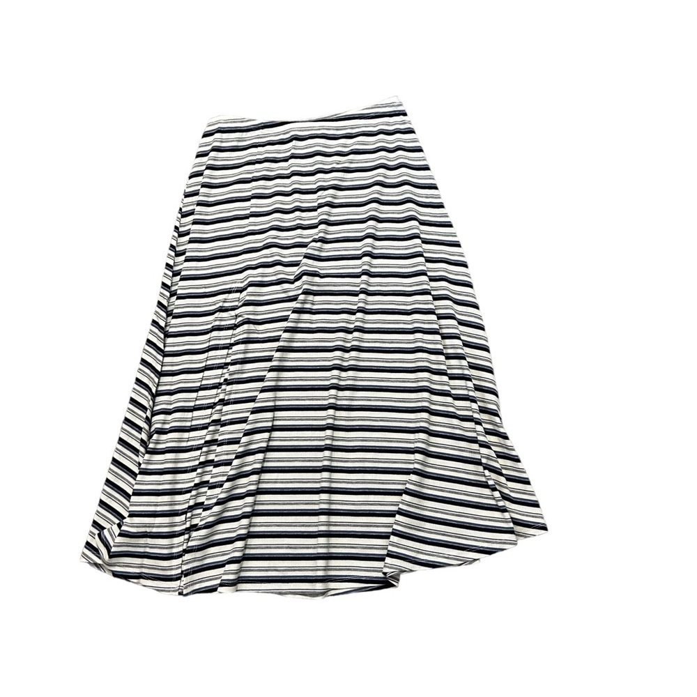Olivaceous New With Tags Striped Maxi Skirt Size L Side Slit NWT